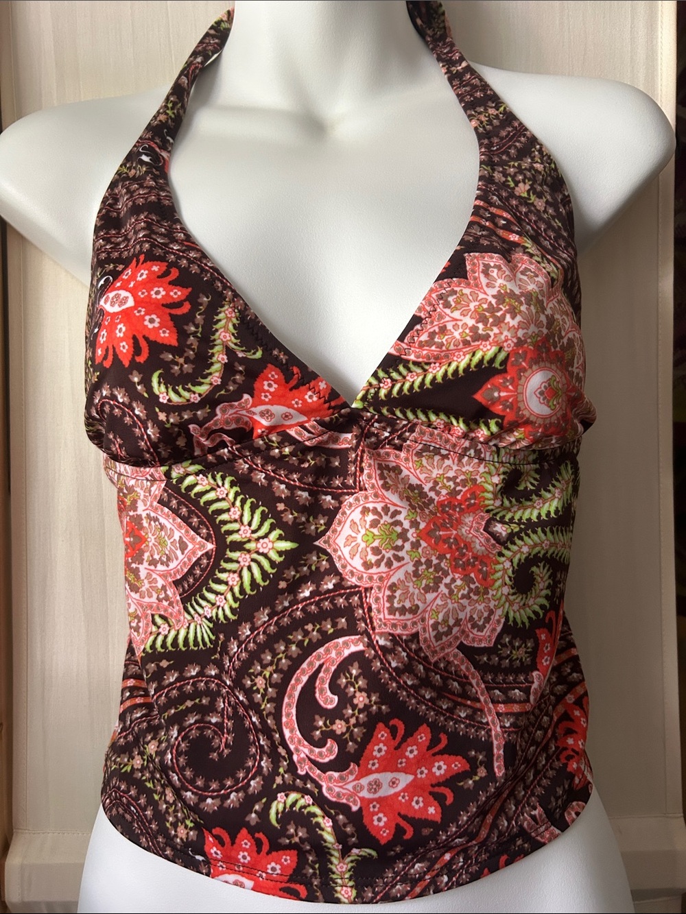 J. Crew halter tankini top size large